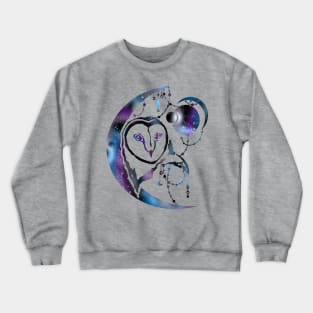 Owl made of the night sky Crewneck Sweatshirt